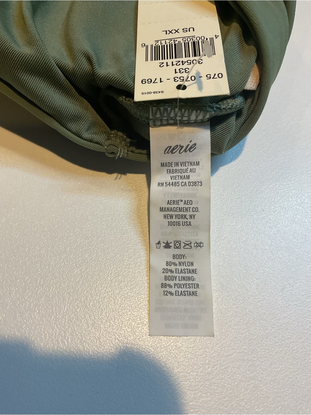 Aerie Olive Green Bikini Bralette Top XXL - Picture 4 of 6